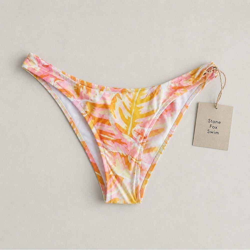 STONE FOX SWIM Luka Bikini Bottom in Hot Tropix